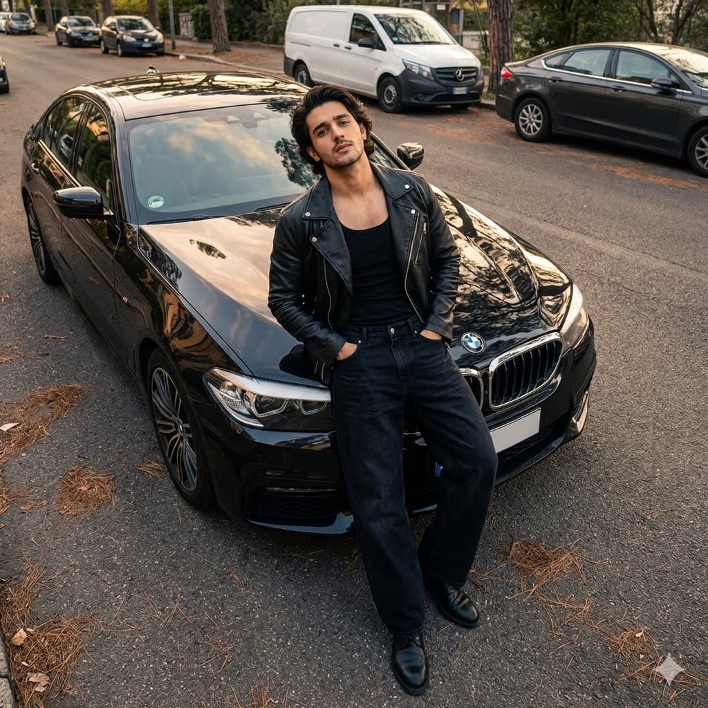 Gemini AI boys prompt: attitude boy with BMW